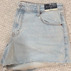 A-Line Light Blue Denim Shorts Abercrombie